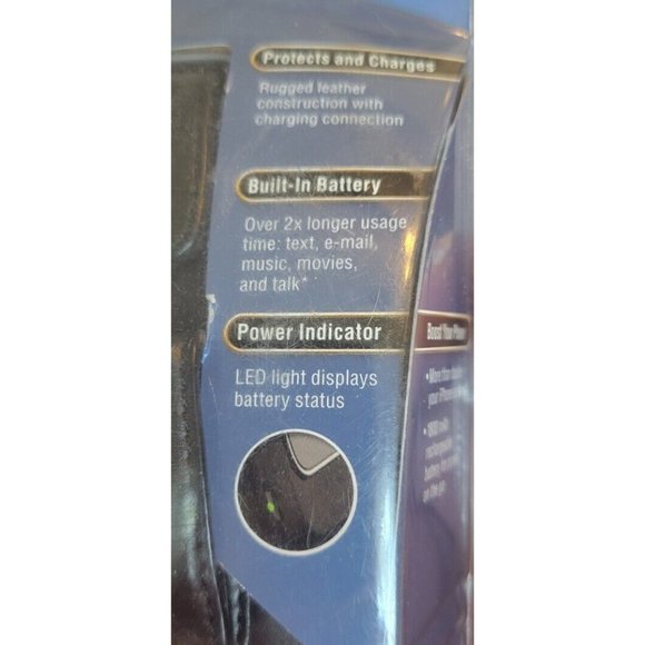 Monster Mobile Protective Leather Case with Built-In Battery For Iphone 3G, NIB - Picture 3 of 8